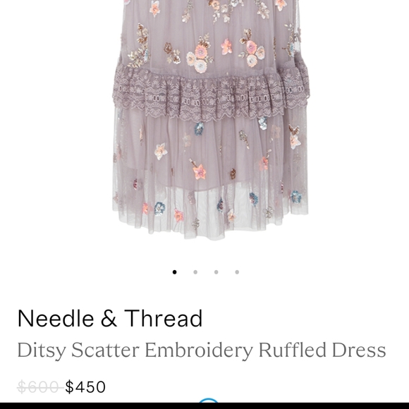 BHLDN Needle & Thread Dress fits size US 0 $600 - Picture 7 of 12